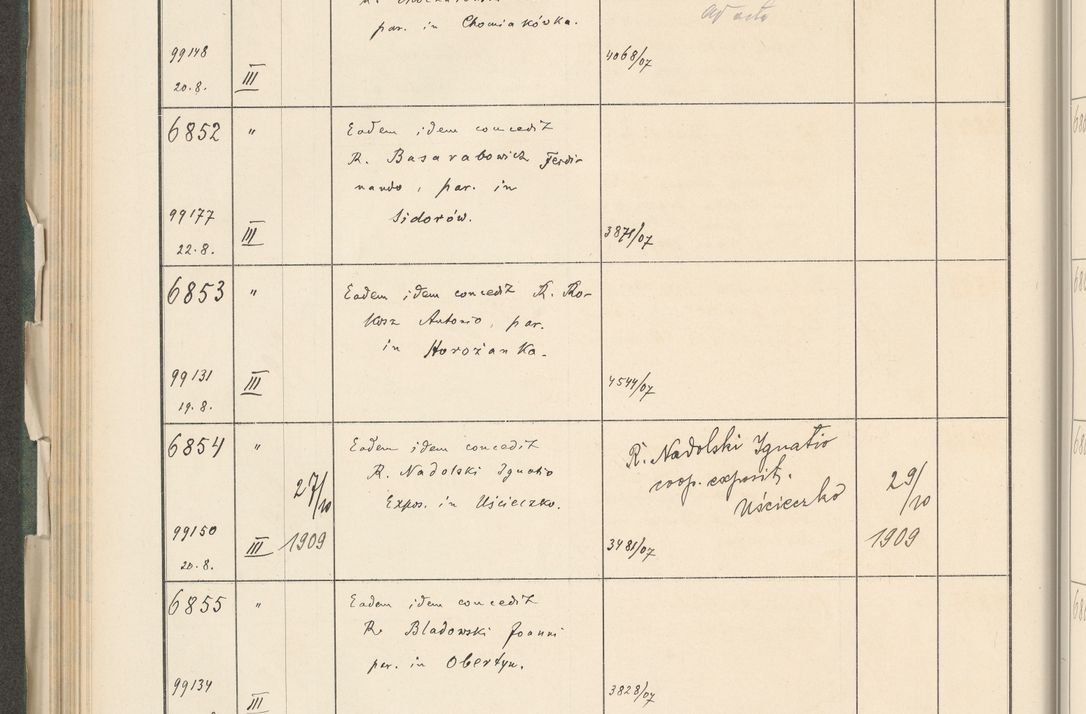 Zdjęcie nr 242 dla obiektu archiwalnego: Protocollum 1907 r.