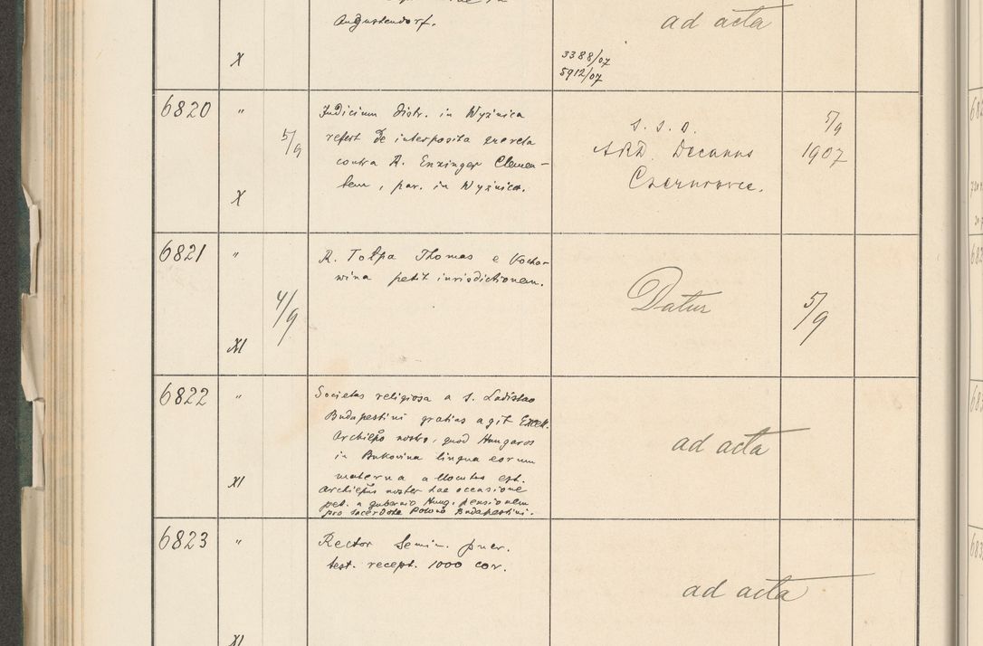 Zdjęcie nr 238 dla obiektu archiwalnego: Protocollum 1907 r.