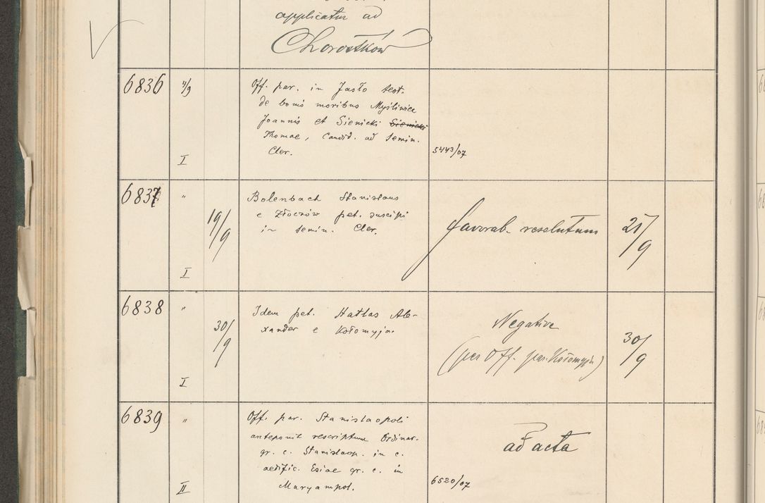 Zdjęcie nr 240 dla obiektu archiwalnego: Protocollum 1907 r.