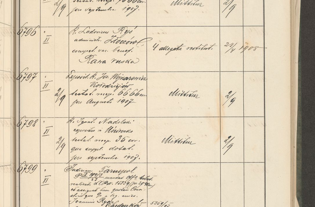 Zdjęcie nr 235 dla obiektu archiwalnego: Protocollum 1907 r.