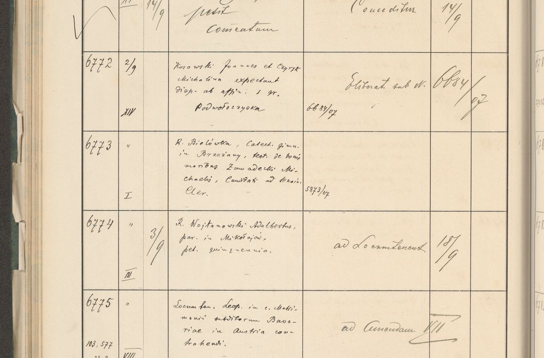 Zdjęcie nr 232 dla obiektu archiwalnego: Protocollum 1907 r.
