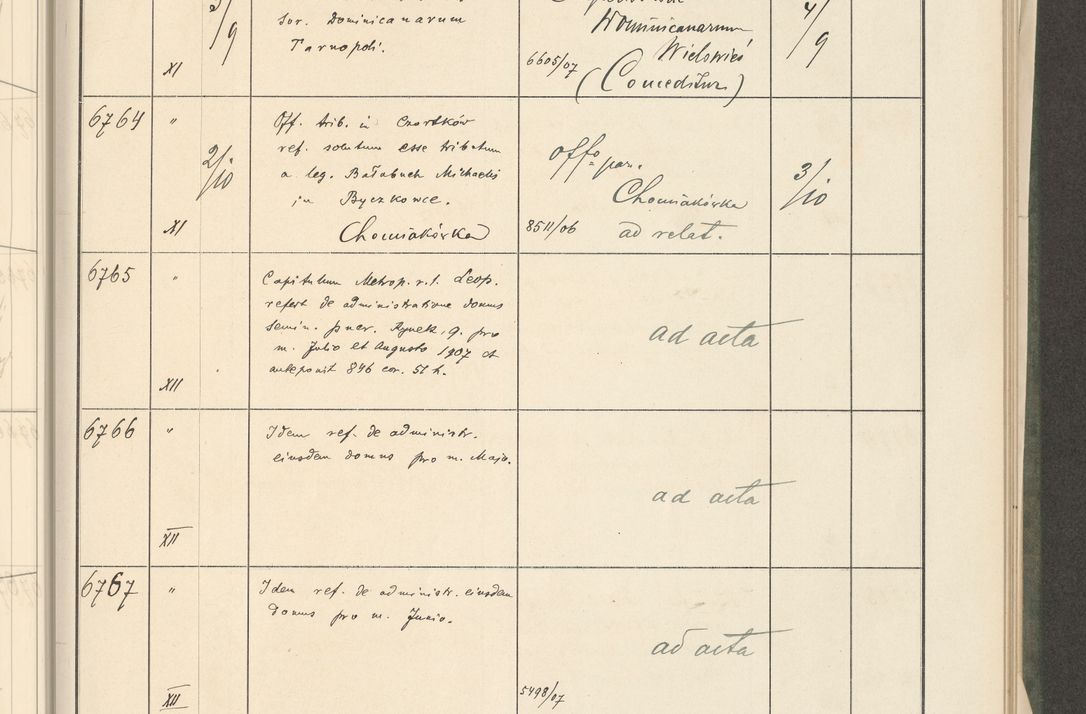 Zdjęcie nr 231 dla obiektu archiwalnego: Protocollum 1907 r.