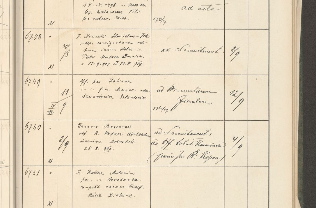 Zdjęcie nr 229 dla obiektu archiwalnego: Protocollum 1907 r.
