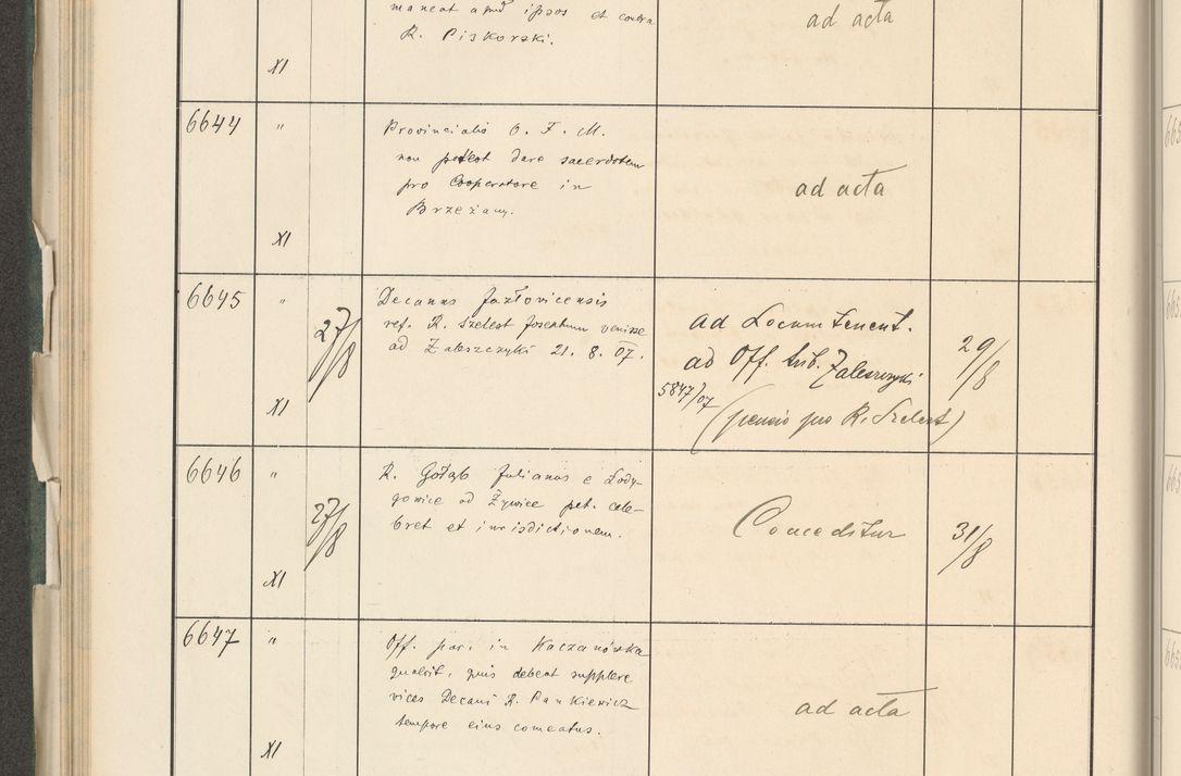 Zdjęcie nr 216 dla obiektu archiwalnego: Protocollum 1907 r.