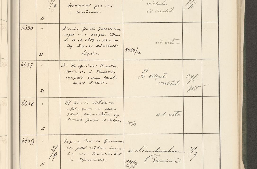 Zdjęcie nr 215 dla obiektu archiwalnego: Protocollum 1907 r.