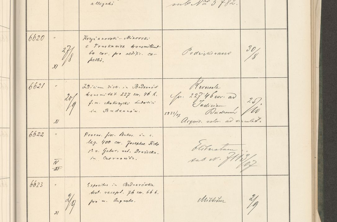 Zdjęcie nr 213 dla obiektu archiwalnego: Protocollum 1907 r.