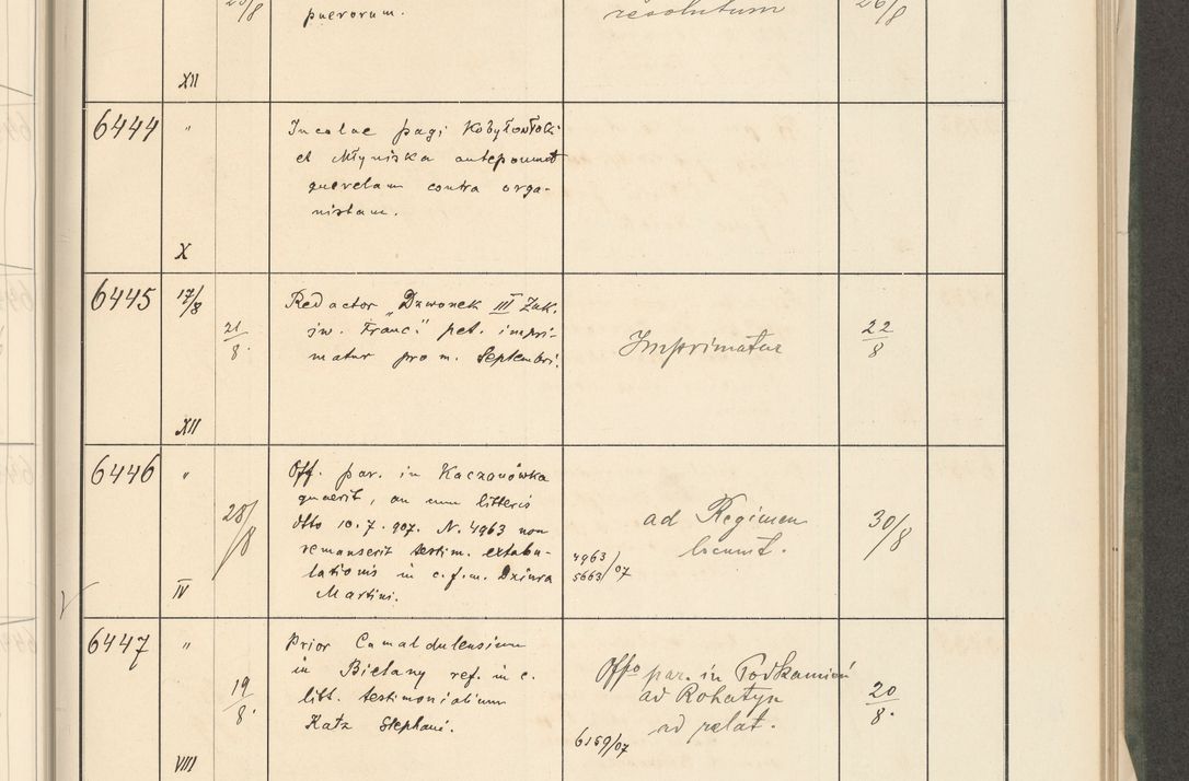 Zdjęcie nr 191 dla obiektu archiwalnego: Protocollum 1907 r.