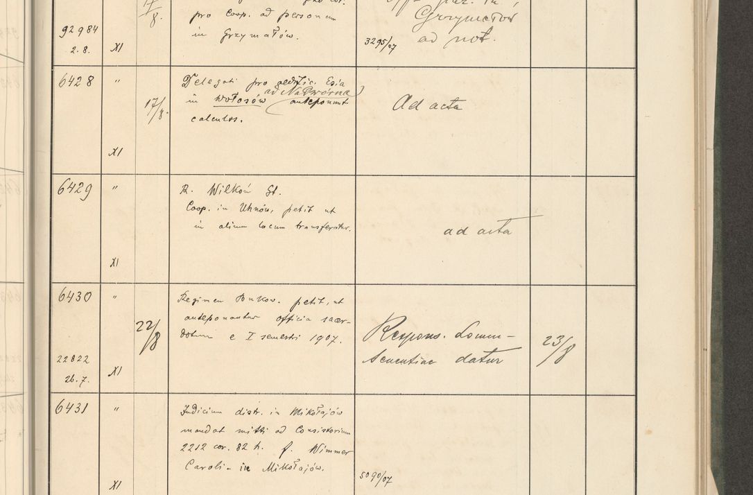 Zdjęcie nr 189 dla obiektu archiwalnego: Protocollum 1907 r.