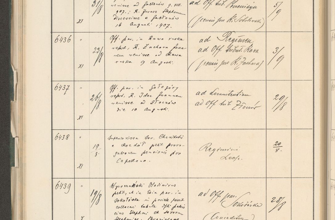 Zdjęcie nr 190 dla obiektu archiwalnego: Protocollum 1907 r.