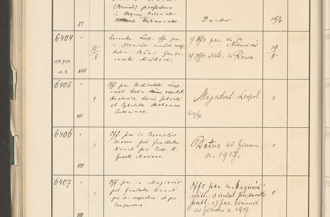 Zdjęcie nr 186 dla obiektu archiwalnego: Protocollum 1907 r.