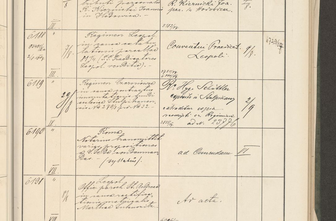 Zdjęcie nr 159 dla obiektu archiwalnego: Protocollum 1907 r.