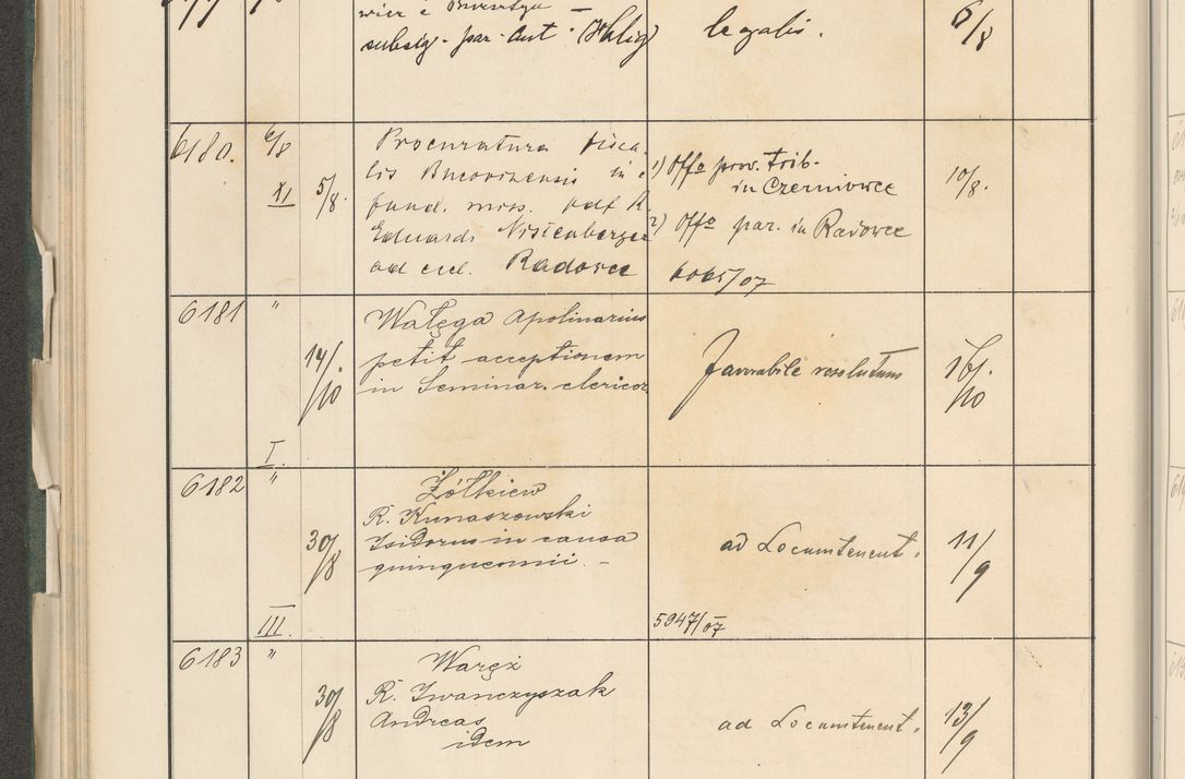 Zdjęcie nr 158 dla obiektu archiwalnego: Protocollum 1907 r.