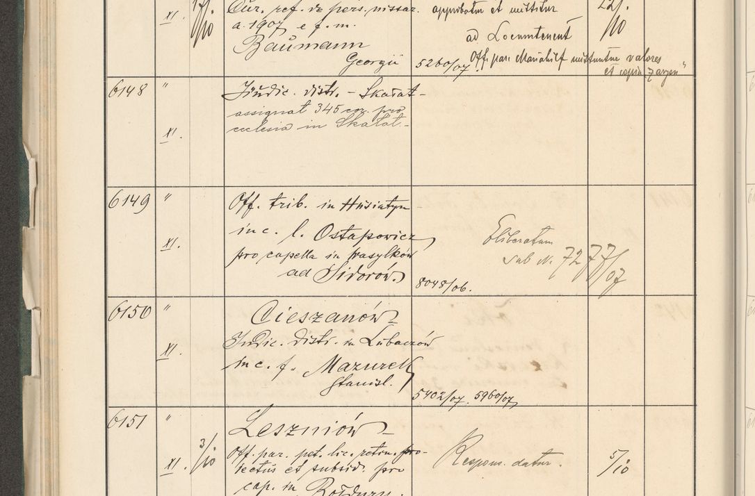 Zdjęcie nr 154 dla obiektu archiwalnego: Protocollum 1907 r.
