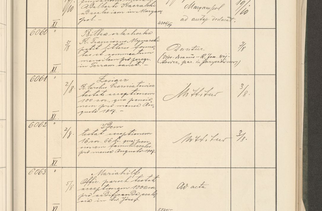 Zdjęcie nr 143 dla obiektu archiwalnego: Protocollum 1907 r.