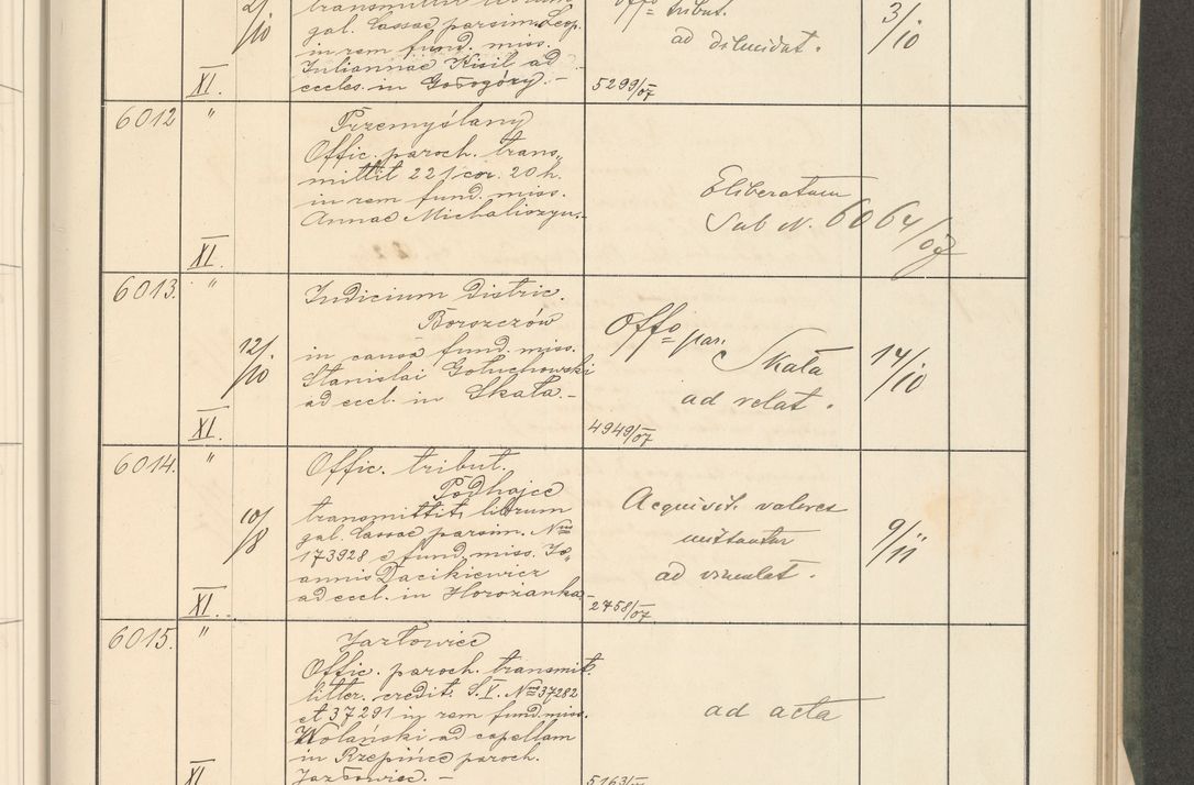 Zdjęcie nr 137 dla obiektu archiwalnego: Protocollum 1907 r.