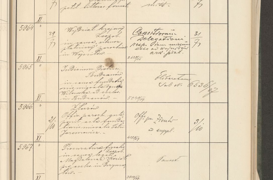 Zdjęcie nr 131 dla obiektu archiwalnego: Protocollum 1907 r.