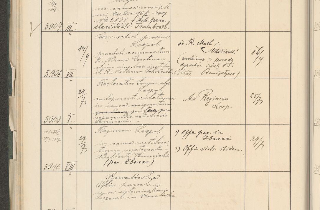 Zdjęcie nr 124 dla obiektu archiwalnego: Protocollum 1907 r.