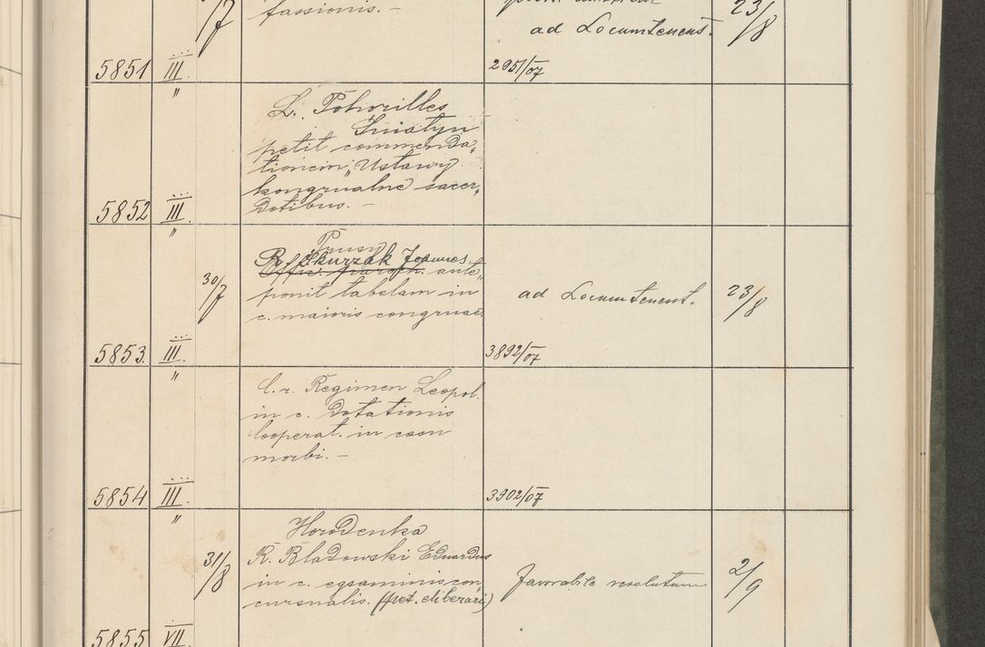 Zdjęcie nr 117 dla obiektu archiwalnego: Protocollum 1907 r.
