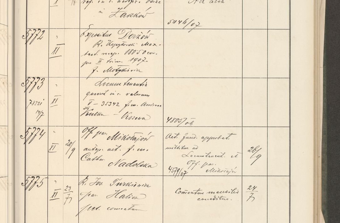 Zdjęcie nr 107 dla obiektu archiwalnego: Protocollum 1907 r.