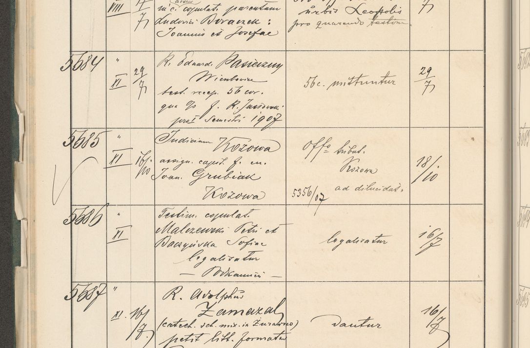 Zdjęcie nr 96 dla obiektu archiwalnego: Protocollum 1907 r.