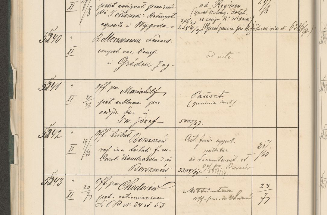 Zdjęcie nr 78 dla obiektu archiwalnego: Protocollum 1907 r.