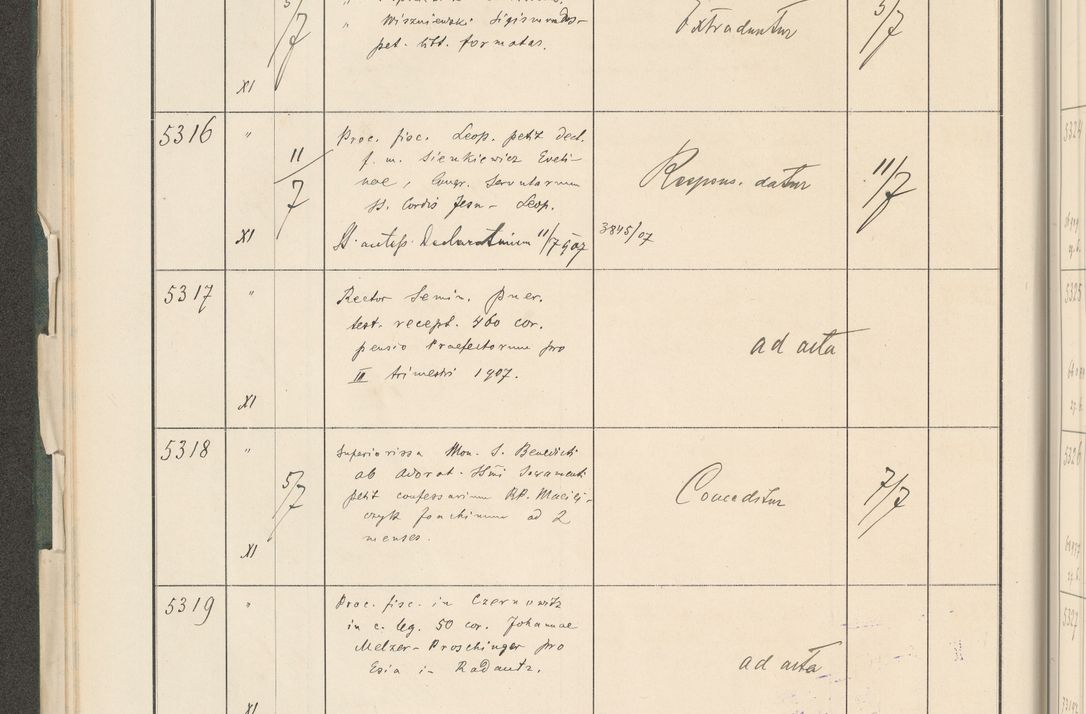 Zdjęcie nr 50 dla obiektu archiwalnego: Protocollum 1907 r.