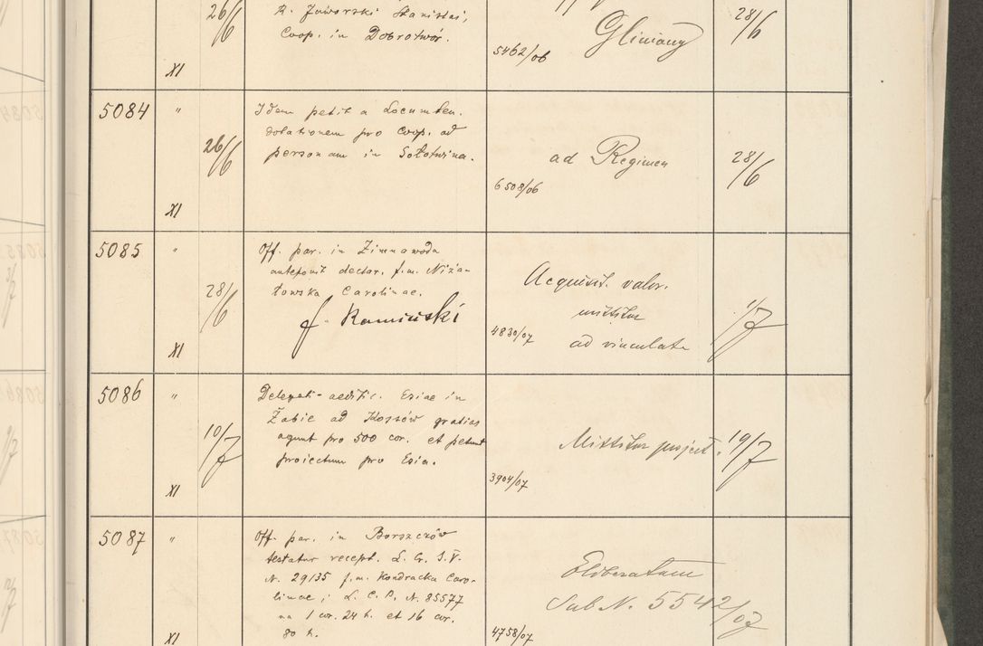 Zdjęcie nr 21 dla obiektu archiwalnego: Protocollum 1907 r.