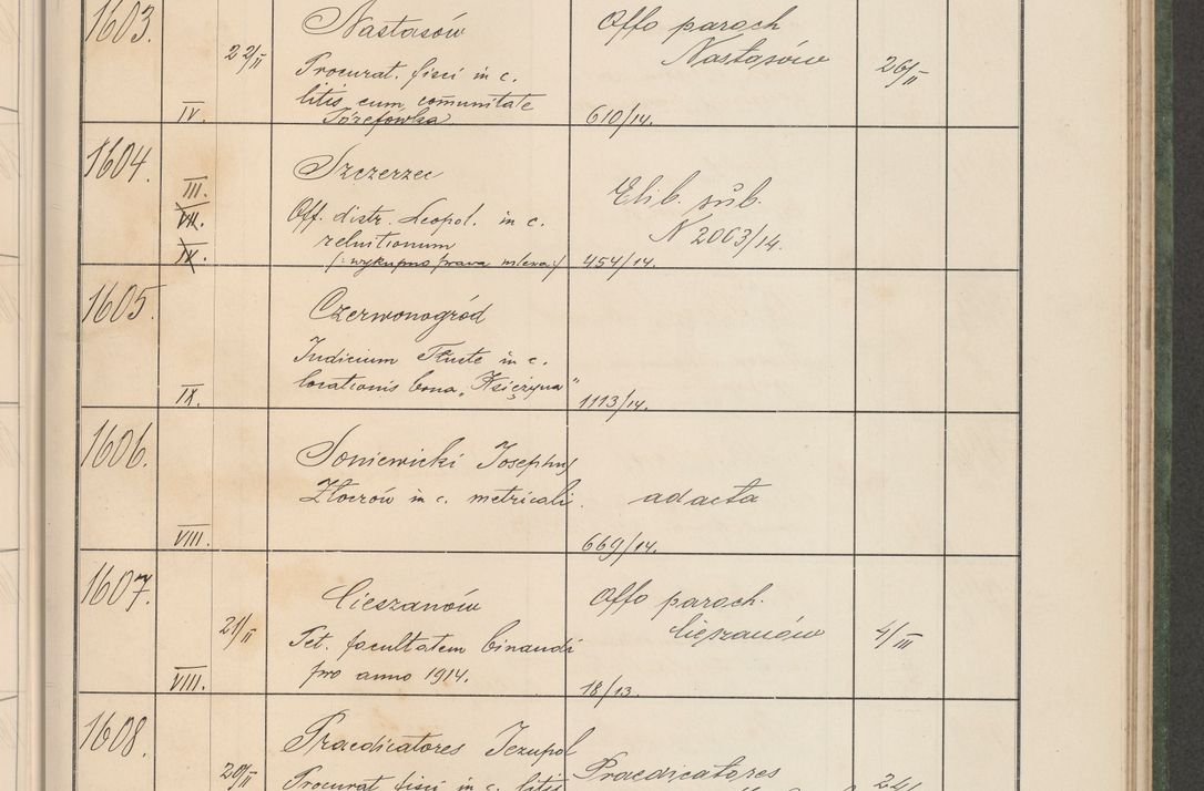 Zdjęcie nr 166 dla obiektu archiwalnego: Protocollum Consistorii lat. Leop. 1914