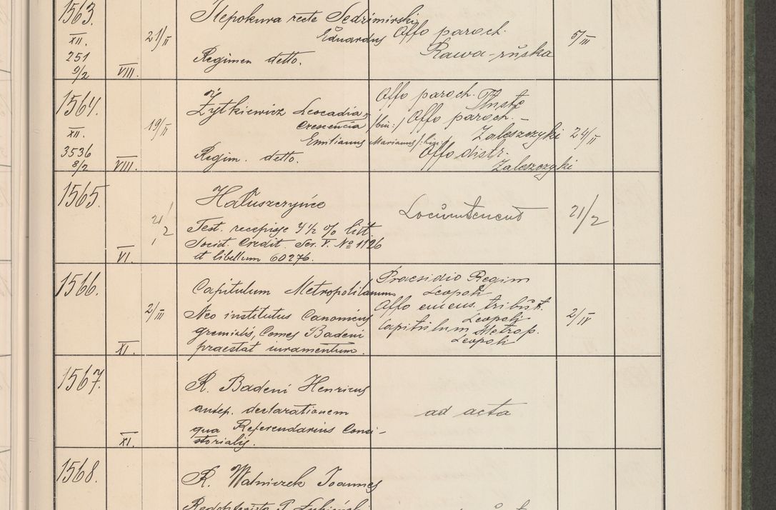 Zdjęcie nr 162 dla obiektu archiwalnego: Protocollum Consistorii lat. Leop. 1914