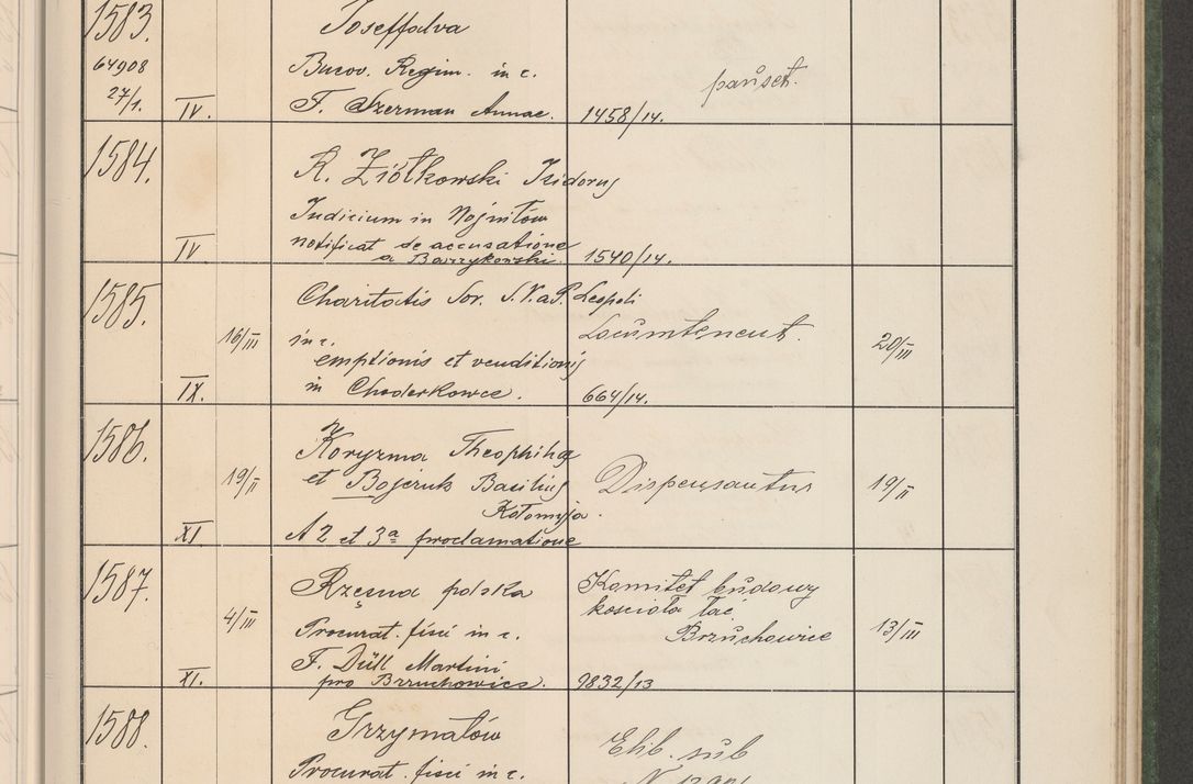 Zdjęcie nr 164 dla obiektu archiwalnego: Protocollum Consistorii lat. Leop. 1914