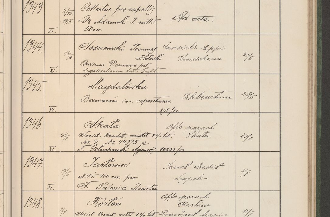 Zdjęcie nr 140 dla obiektu archiwalnego: Protocollum Consistorii lat. Leop. 1914