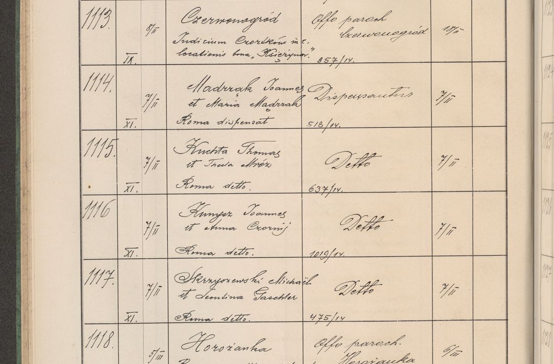 Zdjęcie nr 117 dla obiektu archiwalnego: Protocollum Consistorii lat. Leop. 1914