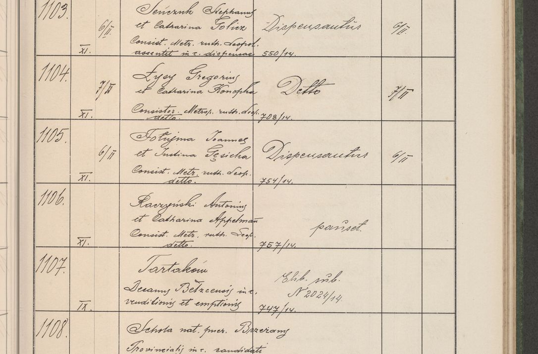 Zdjęcie nr 116 dla obiektu archiwalnego: Protocollum Consistorii lat. Leop. 1914