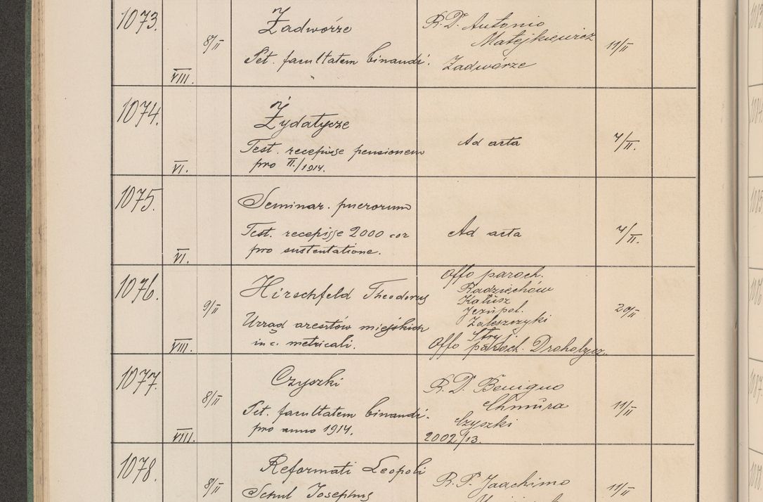Zdjęcie nr 113 dla obiektu archiwalnego: Protocollum Consistorii lat. Leop. 1914