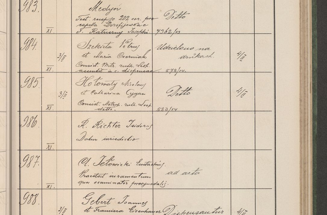 Zdjęcie nr 104 dla obiektu archiwalnego: Protocollum Consistorii lat. Leop. 1914