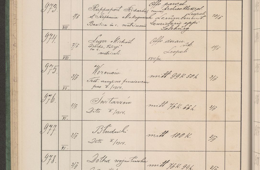 Zdjęcie nr 103 dla obiektu archiwalnego: Protocollum Consistorii lat. Leop. 1914