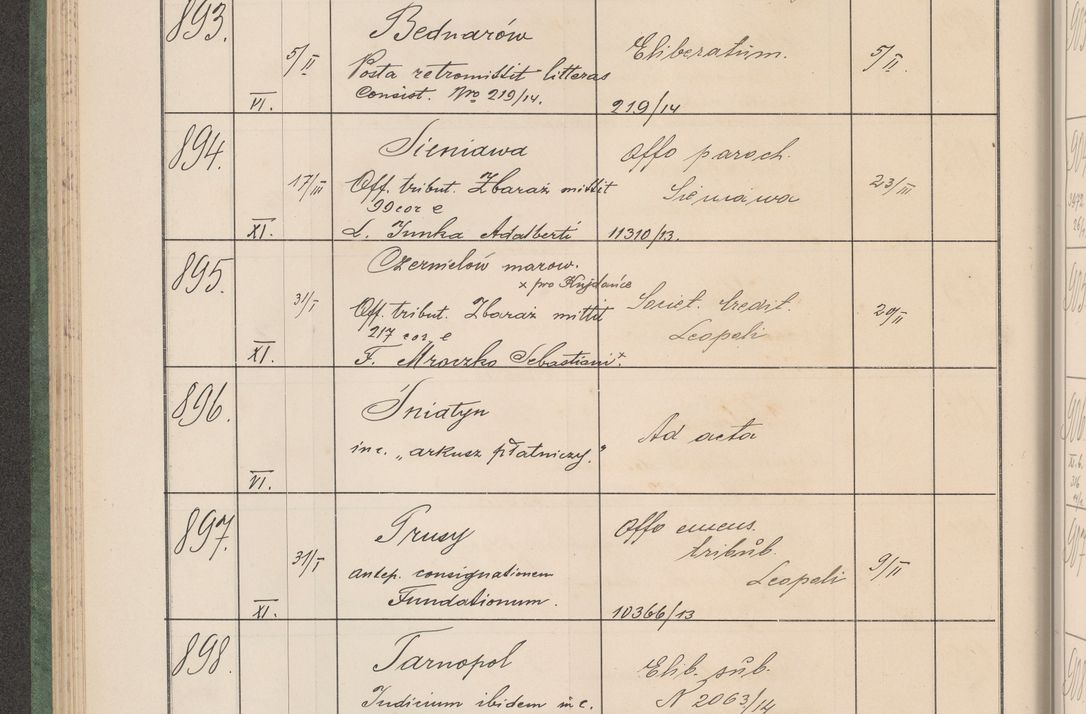 Zdjęcie nr 95 dla obiektu archiwalnego: Protocollum Consistorii lat. Leop. 1914