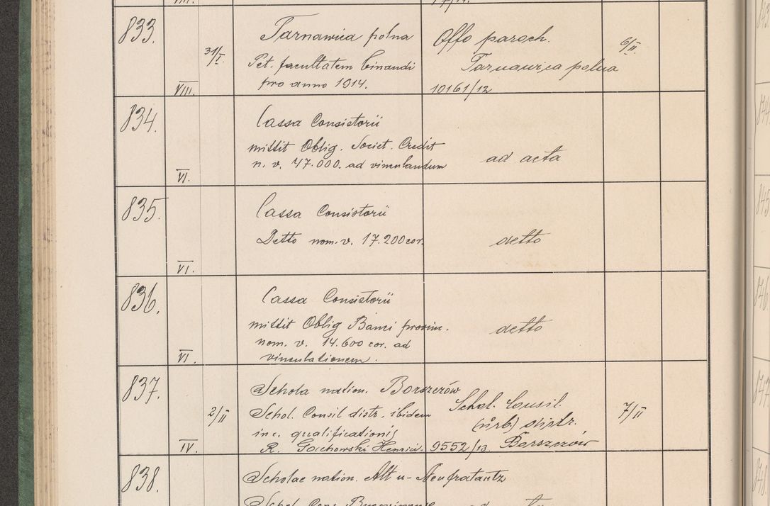 Zdjęcie nr 89 dla obiektu archiwalnego: Protocollum Consistorii lat. Leop. 1914