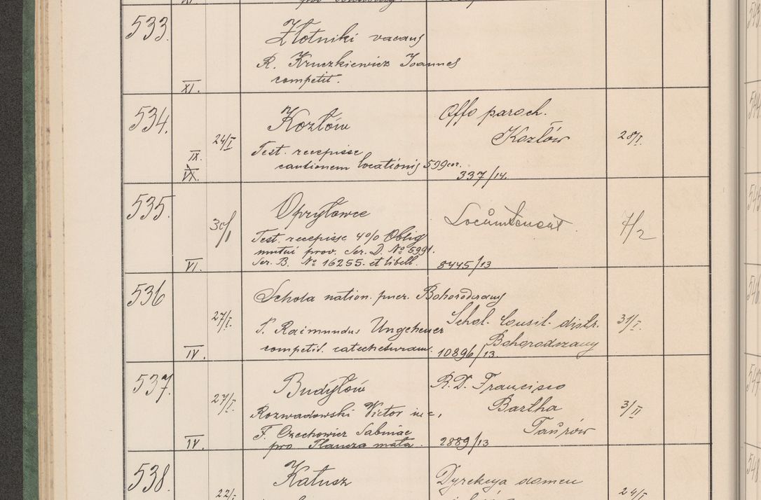 Zdjęcie nr 59 dla obiektu archiwalnego: Protocollum Consistorii lat. Leop. 1914