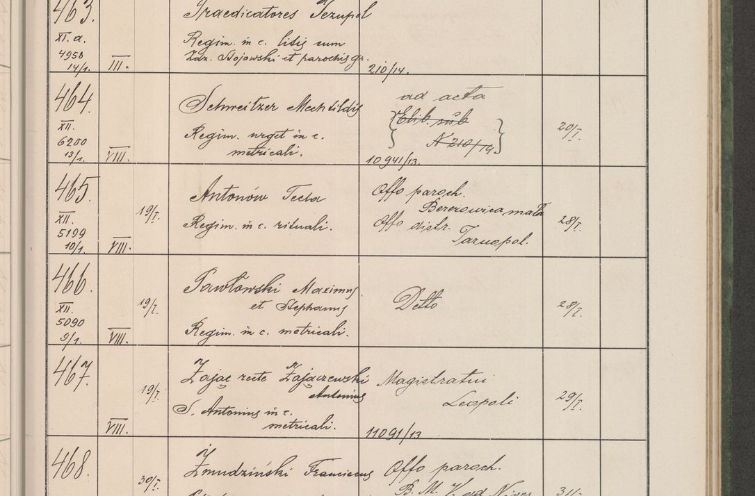 Zdjęcie nr 52 dla obiektu archiwalnego: Protocollum Consistorii lat. Leop. 1914