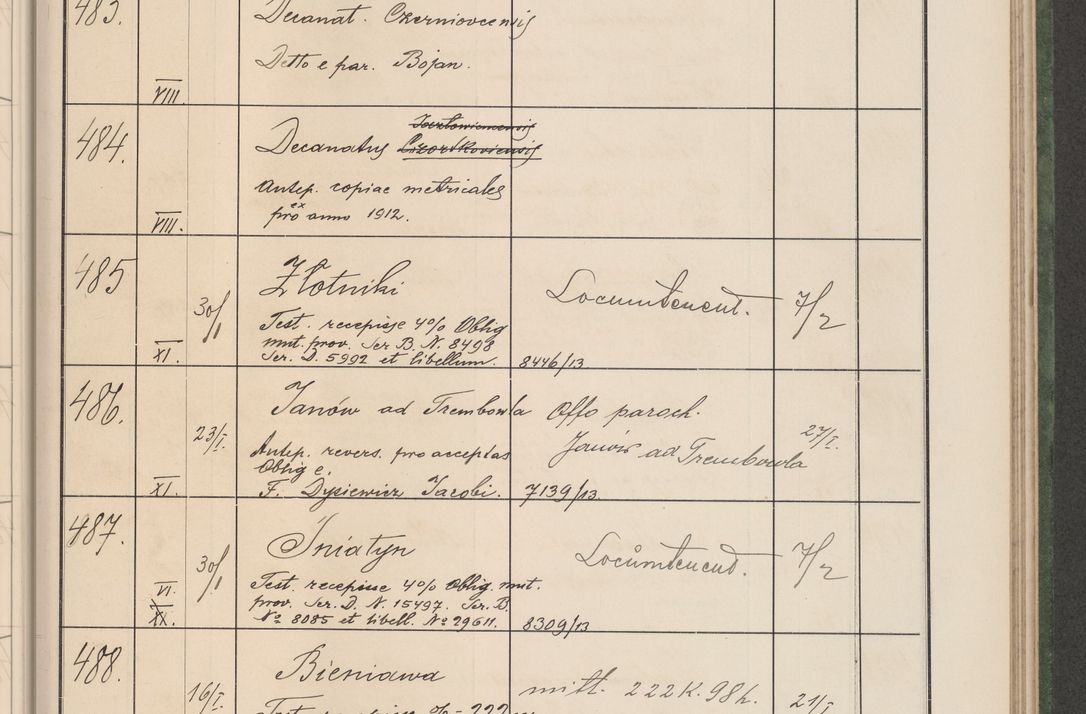 Zdjęcie nr 54 dla obiektu archiwalnego: Protocollum Consistorii lat. Leop. 1914