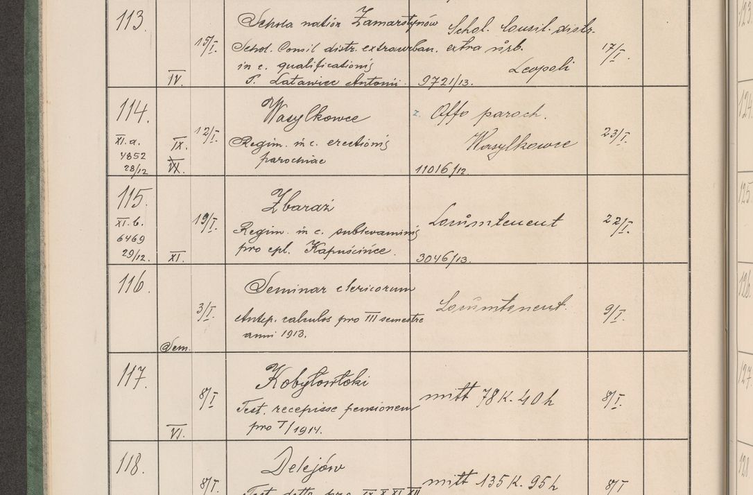 Zdjęcie nr 17 dla obiektu archiwalnego: Protocollum Consistorii lat. Leop. 1914