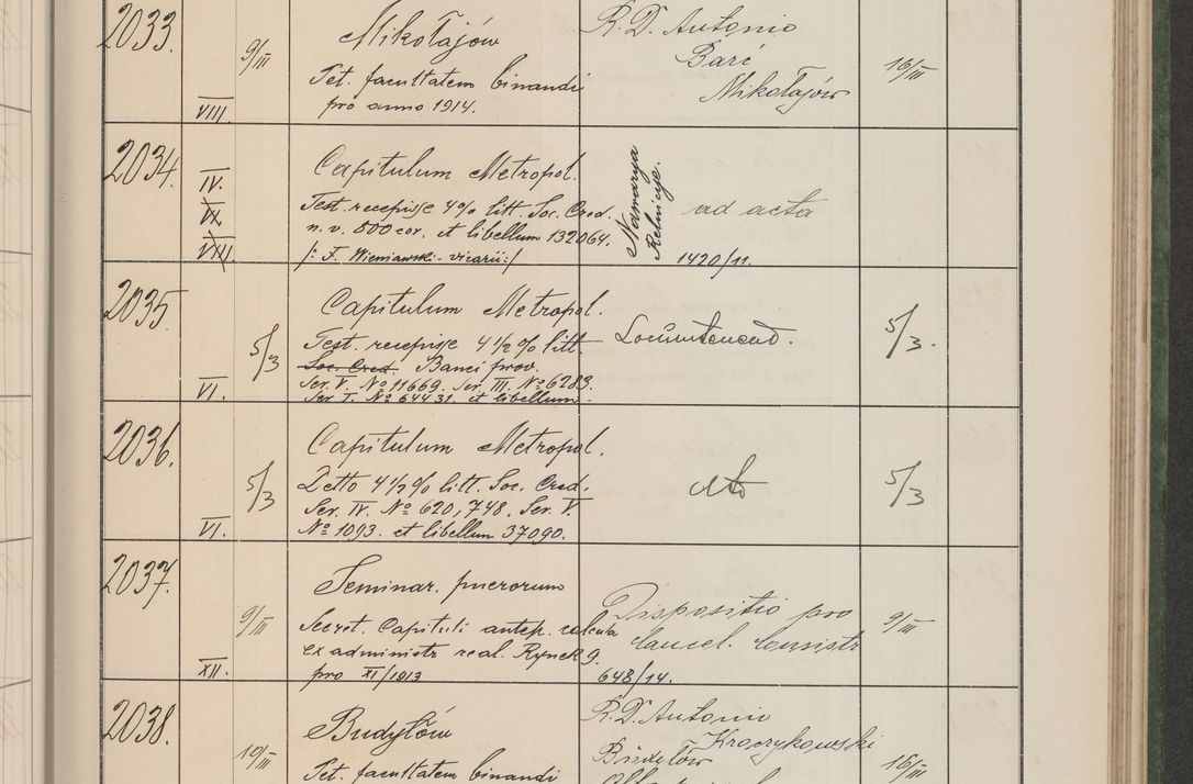 Zdjęcie nr 210 dla obiektu archiwalnego: Protocollum Consistorii lat. Leop. 1914