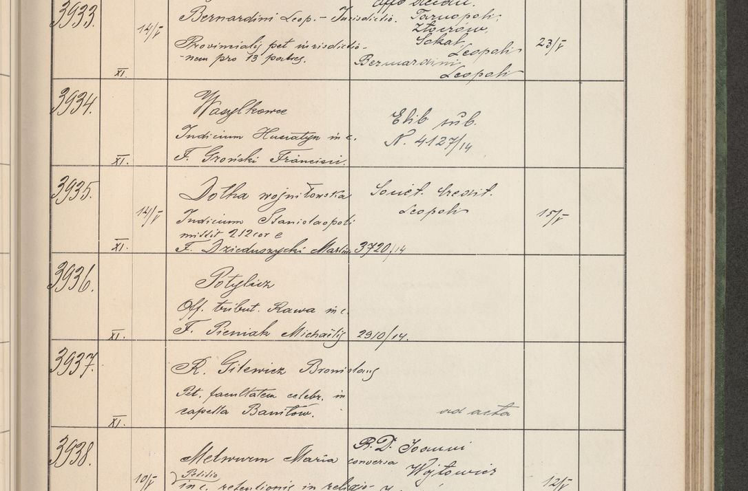Zdjęcie nr 400 dla obiektu archiwalnego: Protocollum Consistorii lat. Leop. 1914