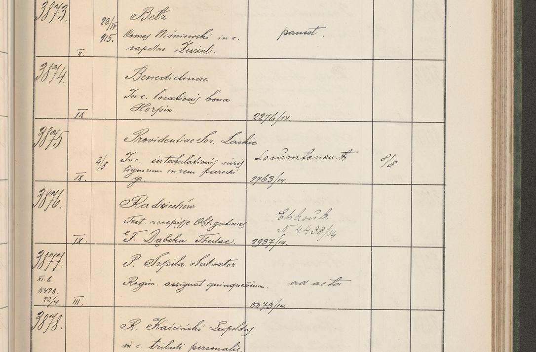 Zdjęcie nr 394 dla obiektu archiwalnego: Protocollum Consistorii lat. Leop. 1914