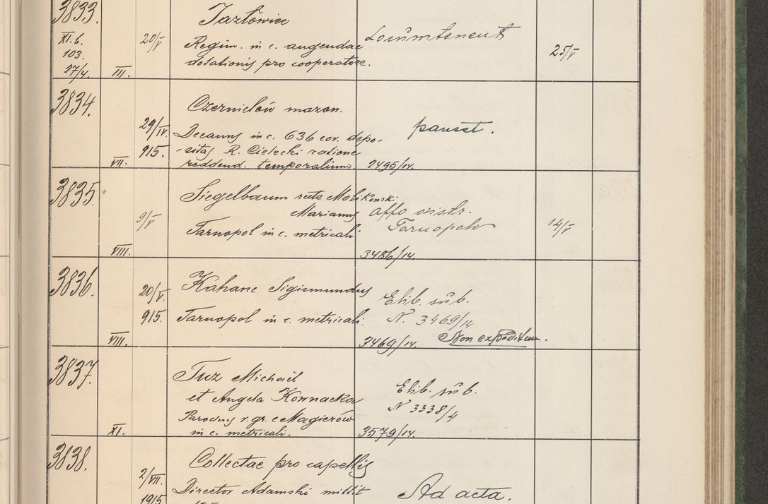 Zdjęcie nr 390 dla obiektu archiwalnego: Protocollum Consistorii lat. Leop. 1914