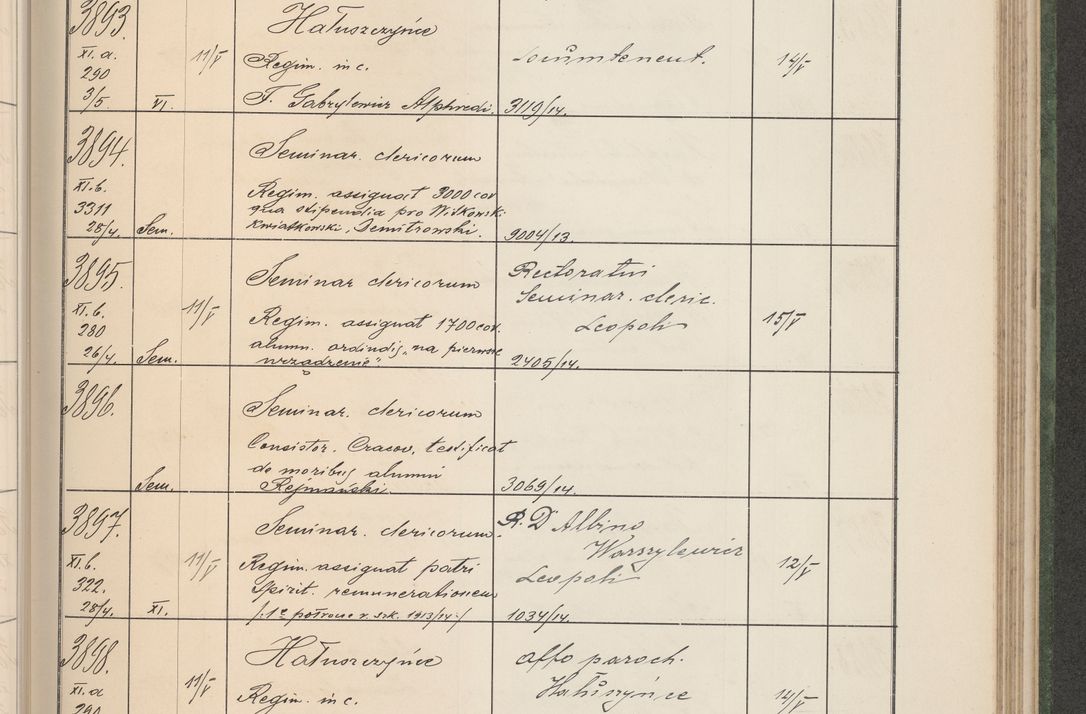 Zdjęcie nr 396 dla obiektu archiwalnego: Protocollum Consistorii lat. Leop. 1914