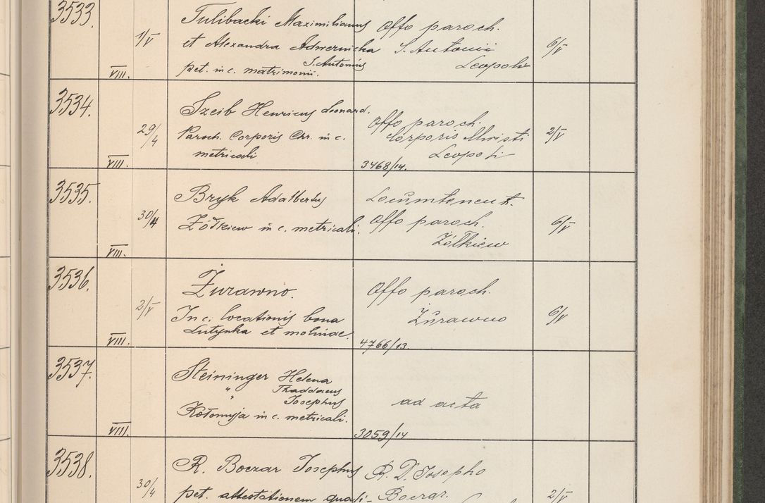 Zdjęcie nr 360 dla obiektu archiwalnego: Protocollum Consistorii lat. Leop. 1914