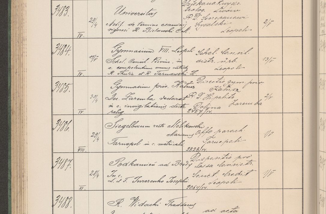Zdjęcie nr 355 dla obiektu archiwalnego: Protocollum Consistorii lat. Leop. 1914