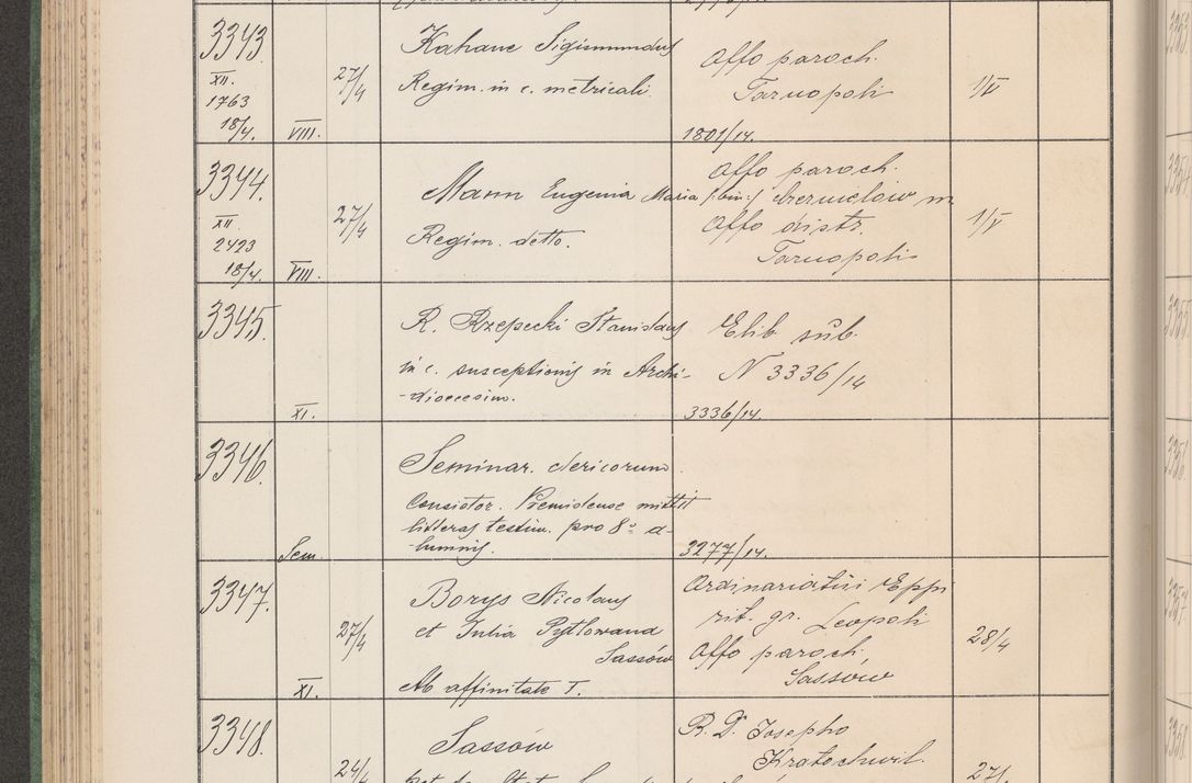 Zdjęcie nr 341 dla obiektu archiwalnego: Protocollum Consistorii lat. Leop. 1914